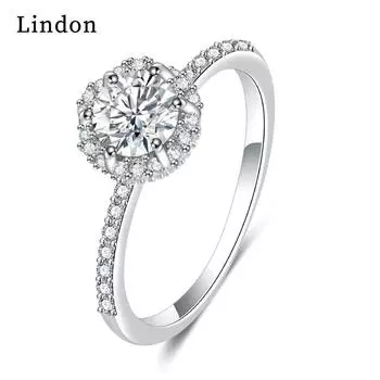 Классическое кольцо Lindon из медного сплава с цирконием, женские ювелирные изделия, свадебный подарок для вечеринки 9 серебряный