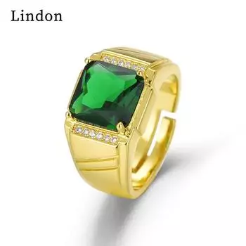 Классическое кольцо Lindon из медного сплава с цирконом, ювелирные изделия для джентльменов, свадебное обещание, подарок для вечеринки