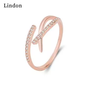 Классическое кольцо Lindon из медного сплава с цирконом, женские ювелирные изделия, свадебный подарок, вечеринка