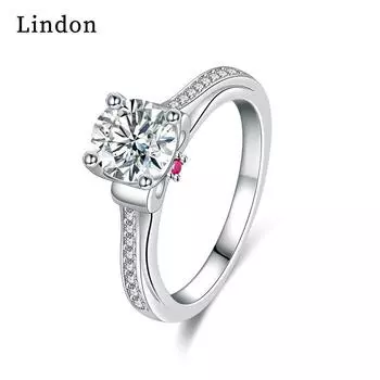 Классическое кольцо Lindon из медного сплава с цирконием, женские ювелирные изделия, свадебный подарок для вечеринки 9 серебряный