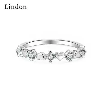 Классическое кольцо Lindon из медного сплава с цирконием, женские ювелирные изделия, свадебный подарок для вечеринки 9 серебряный
