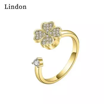 Классическое кольцо Lindon из медного сплава с цирконием, женские ювелирные изделия, свадебный подарок для вечеринки серебряный