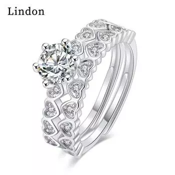 Классическое кольцо Lindon из медного сплава с цирконием, женские ювелирные изделия, свадебный подарок для вечеринки