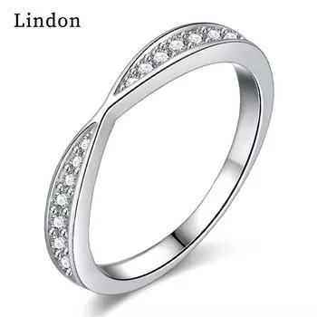 Классическое кольцо Lindon из медного сплава с цирконием, женские ювелирные изделия, свадебный подарок для вечеринки 9 серебряный