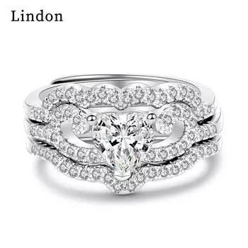 Классическое кольцо Lindon из медного сплава с цирконием, женские ювелирные изделия, свадебный подарок для вечеринки