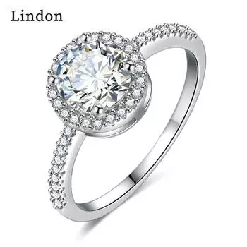 Классическое кольцо Lindon из медного сплава с цирконием, женские ювелирные изделия, свадебный подарок для вечеринки 9