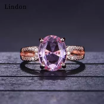 Классическое кольцо Lindon из медного сплава с цирконием, женские ювелирные изделия, свадебный подарок для вечеринки