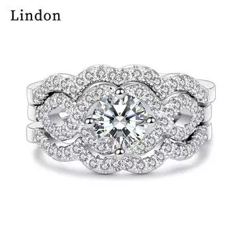 Классическое кольцо Lindon из медного сплава с цирконием, женские ювелирные изделия, свадебный подарок для вечеринки