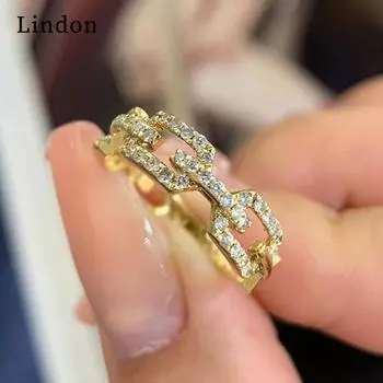 Классическое кольцо Lindon из медного сплава с цирконием, женские ювелирные изделия, свадебный подарок для вечеринки 6