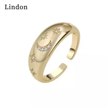 Классическое кольцо Lindon из медного сплава с цирконием, женские ювелирные изделия, свадебный подарок для вечеринки серебряный