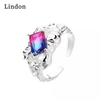 Классическое кольцо Lindon из медного сплава с цирконием, женские ювелирные изделия, свадебный подарок для вечеринки серебряный