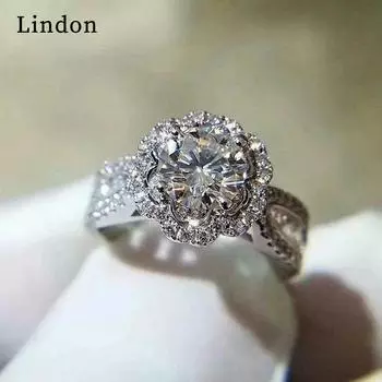 Классическое кольцо Lindon из медного сплава с цирконием, женские ювелирные изделия, свадебный подарок для вечеринки 6