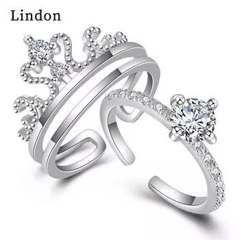 Классическое кольцо Lindon из медного сплава с цирконием, женские ювелирные изделия, свадебный подарок для вечеринки