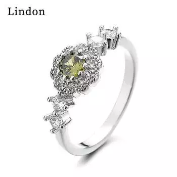 Классическое кольцо Lindon из медного сплава с цирконием, женские ювелирные изделия, свадебный подарок для вечеринки 6