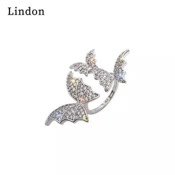 Классическое кольцо Lindon из медного сплава с цирконием, женские ювелирные изделия, свадебный подарок для вечеринки серебряный