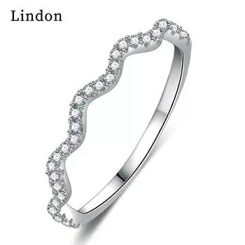 Классическое кольцо Lindon из медного сплава с цирконием, женские ювелирные изделия, свадебный подарок для вечеринки 9 серебряный