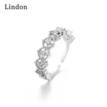 Классическое кольцо Lindon из медного сплава с цирконием, женские ювелирные изделия, свадебный подарок для вечеринки