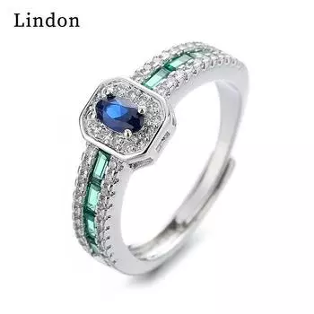 Классическое кольцо Lindon из медного сплава с цирконием, женские ювелирные изделия, свадебный подарок для вечеринки красный