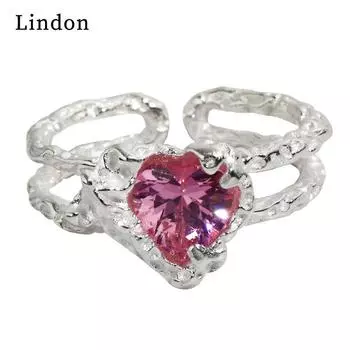 Классическое кольцо Lindon из медного сплава с цирконием, женские ювелирные изделия, свадебный подарок для вечеринки серебряный