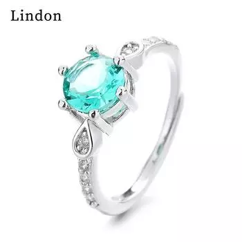 Классическое кольцо Lindon из медного сплава с цирконием, женские ювелирные изделия, свадебный подарок для вечеринки серебряный