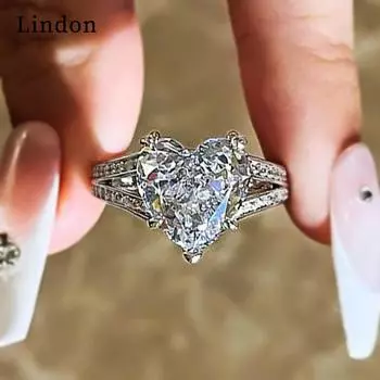 Классическое кольцо Lindon из медного сплава с цирконием, женские ювелирные изделия, свадебный подарок для вечеринки 6