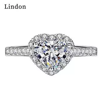 Классическое кольцо Lindon из медного сплава с цирконием, женские ювелирные изделия, свадебный подарок для вечеринки 5 серебряный