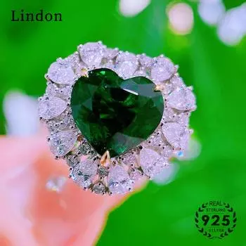 Классическое кольцо Lindon из медного сплава с цирконием, женские ювелирные изделия, свадебный подарок для вечеринки зелёный