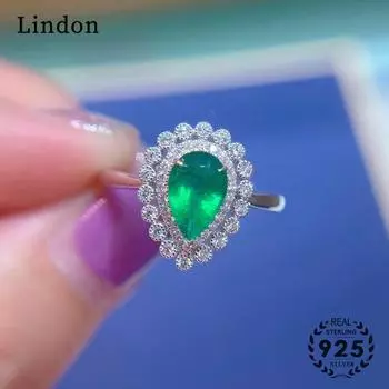 Классическое кольцо Lindon из медного сплава с цирконием, женские ювелирные изделия, свадебный подарок для вечеринки зелёный