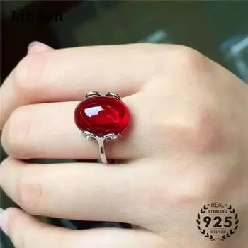 Классическое кольцо Lindon из медного сплава с цирконием, женские ювелирные изделия, свадебный подарок для вечеринки красный