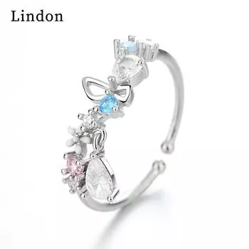 Классическое кольцо Lindon из медного сплава с цирконием, женские ювелирные изделия, свадебный подарок для вечеринки