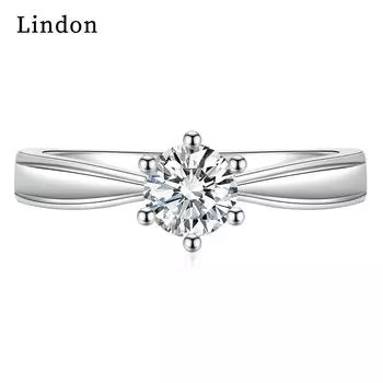 Классическое кольцо Lindon из медного сплава с цирконием, женские ювелирные изделия, свадебный подарок для вечеринки 9 серебряный