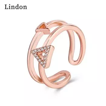 Классическое кольцо Lindon из медного сплава с цирконом, женские ювелирные изделия, свадебный подарок, вечеринка