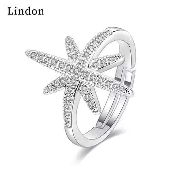 Классическое кольцо Lindon из медного сплава с цирконием, женские ювелирные изделия, свадебный подарок для вечеринки