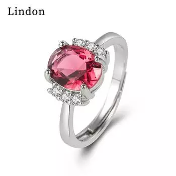 Классическое кольцо Lindon из медного сплава с цирконом, женские ювелирные изделия, свадебный подарок, вечеринка