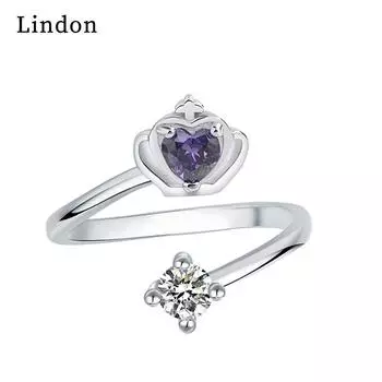 Классическое кольцо Lindon из медного сплава с цирконием, женские ювелирные изделия, свадебный подарок для вечеринки серебряный