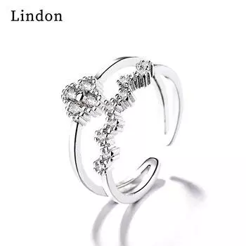 Классическое кольцо Lindon из медного сплава с цирконием, женские ювелирные изделия, свадебный подарок для вечеринки