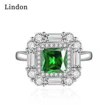 Классическое кольцо Lindon из медного сплава с цирконием, женские ювелирные изделия, свадебный подарок для вечеринки белый