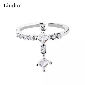 Классическое кольцо Lindon из медного сплава с цирконием, женские ювелирные изделия, свадебный подарок для вечеринки