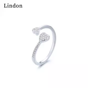 Классическое кольцо Lindon из медного сплава с цирконием, женские ювелирные изделия, свадебный подарок для вечеринки серебряный