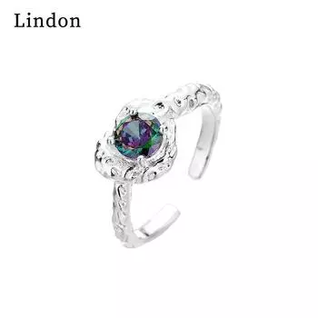 Классическое кольцо Lindon из медного сплава с цирконием, женские ювелирные изделия, свадебный подарок для вечеринки серебряный