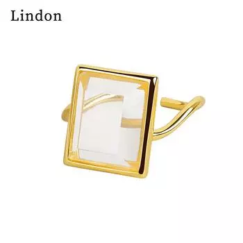 Классическое кольцо Lindon из медного сплава с цирконием, женские ювелирные изделия, свадебный подарок для вечеринки серебряный