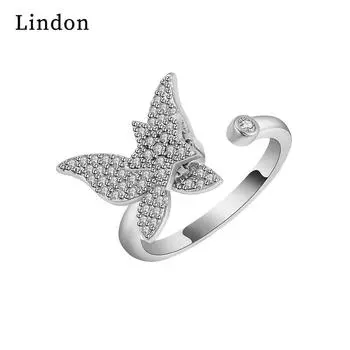 Классическое кольцо Lindon из медного сплава с цирконием, женские ювелирные изделия, свадебный подарок для вечеринки серебряный