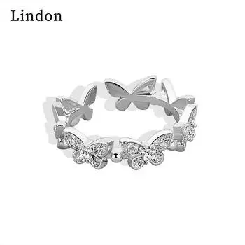 Классическое кольцо Lindon из медного сплава с цирконием, женские ювелирные изделия, свадебный подарок для вечеринки серебряный