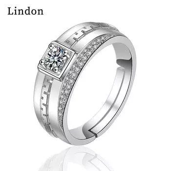 Классическое кольцо Lindon из медного сплава с цирконием, женские ювелирные изделия, свадебный подарок для вечеринки серебряный