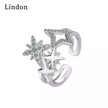 Классическое кольцо Lindon из медного сплава с цирконием, женские ювелирные изделия, свадебный подарок для вечеринки серебряный