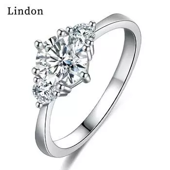 Классическое кольцо Lindon из медного сплава с цирконием, женские ювелирные изделия, свадебный подарок для вечеринки 9 серебряный