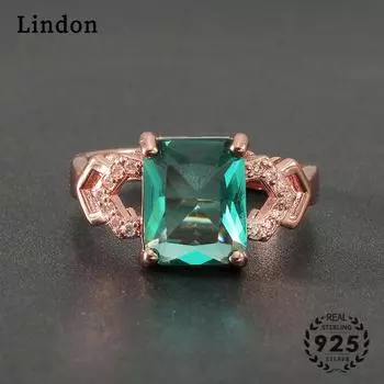 Классическое кольцо Lindon из медного сплава с цирконием, женские ювелирные изделия, свадебный подарок для вечеринки