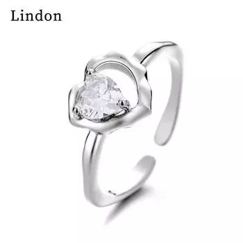 Классическое кольцо Lindon из медного сплава с цирконием, женские ювелирные изделия, свадебный подарок для вечеринки