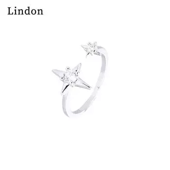 Классическое кольцо Lindon из медного сплава с цирконием, женские ювелирные изделия, свадебный подарок для вечеринки серебряный