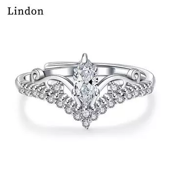 Классическое кольцо Lindon из медного сплава с цирконием, женские ювелирные изделия, свадебный подарок для вечеринки